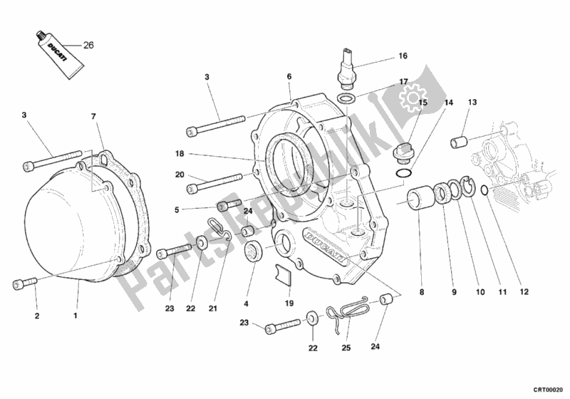 Todas las partes para Tapa Del Embrague de Ducati Supersport 900 SS 2000